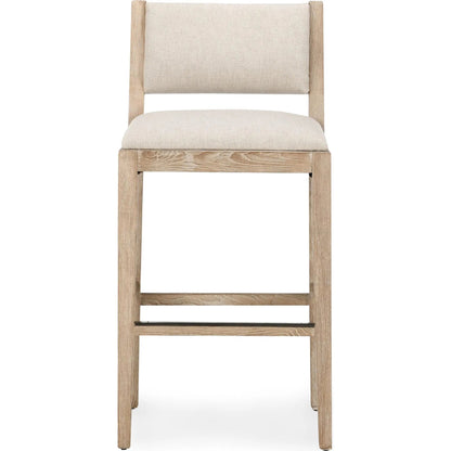 Beck 30" Solid Wood Bar Stool by Classic Home in sand. Made from 100% polyester, rubberwood in a transitional style.