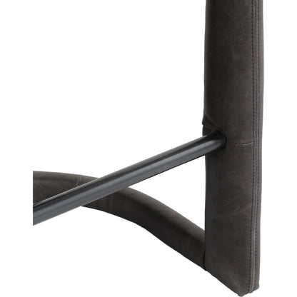 Archie 26" Distressed Leather Counter Stool by Classic Home in brown. Made from top grain leather, stainless steel in a unique style.