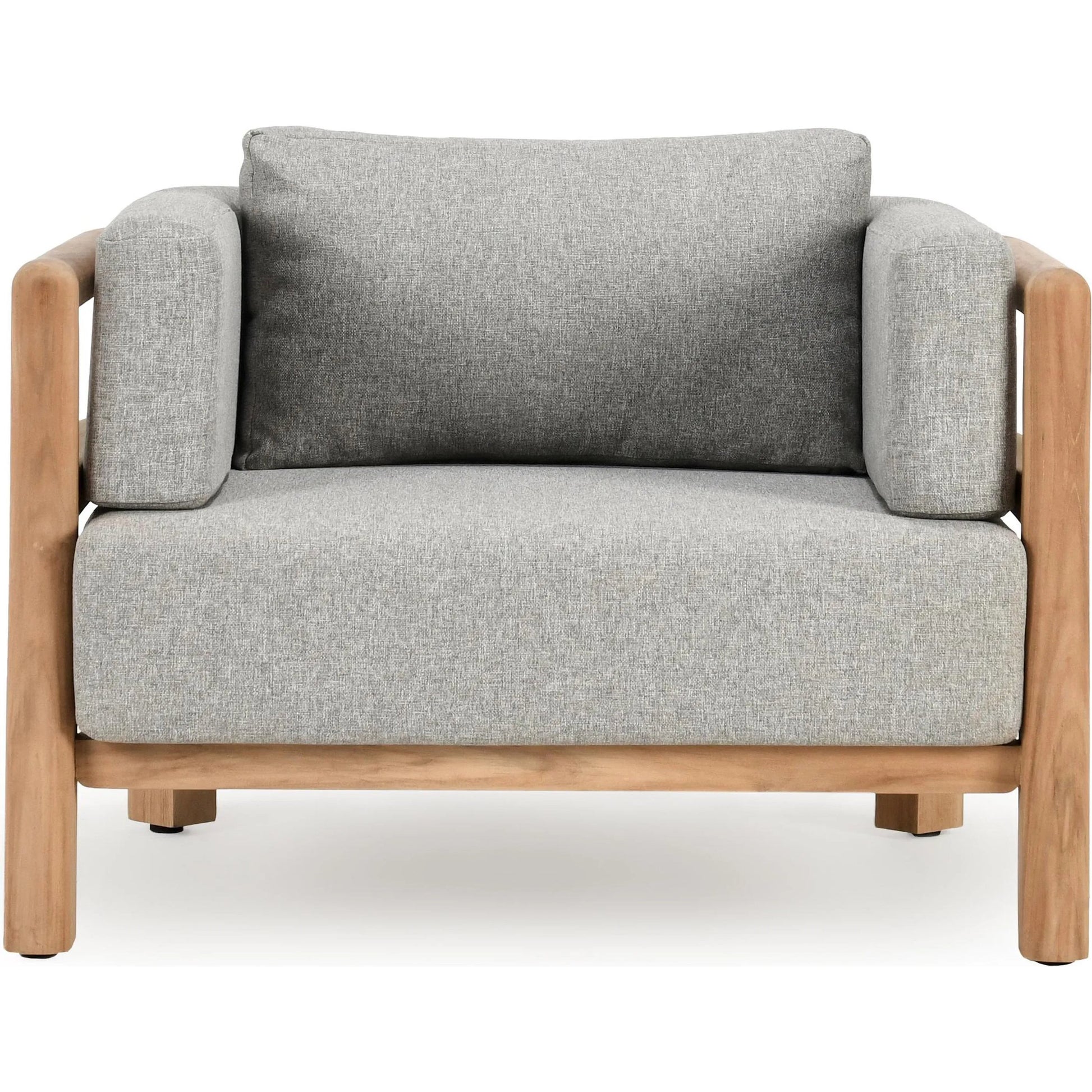 Aston Teak Outdoor Accent Chair by Classic Home in natural, gray. Made from unique in a transitional style.