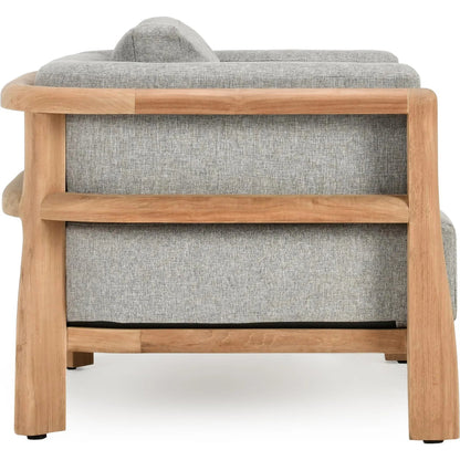 Aston Teak Outdoor Accent Chair by Classic Home in natural, gray. Made from unique in a transitional style.