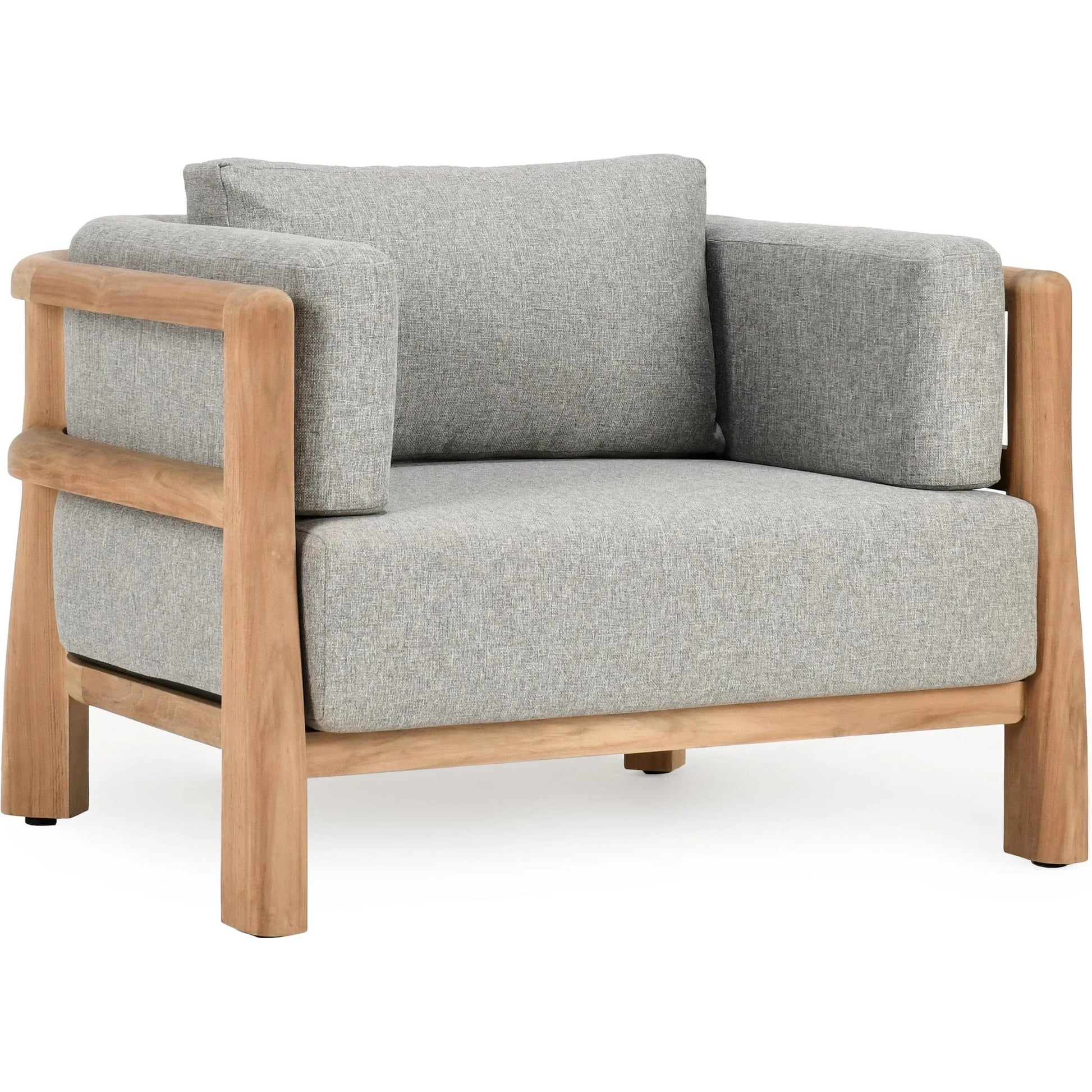 Aston Teak Outdoor Accent Chair by Classic Home in natural, gray. Made from unique in a transitional style.