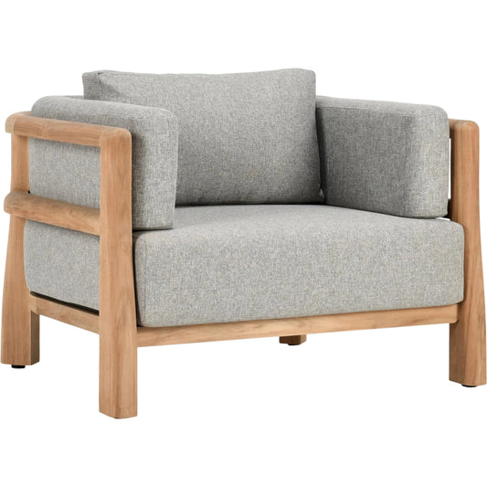 Aston Teak Outdoor Accent Chair by Classic Home in natural, gray. Made from unique in a transitional style.