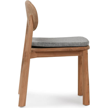 Aston Natural Teak Outdoor Dining Chair by Classic Home in natural. Made from teak wood, 100% olefin in a transitional style.