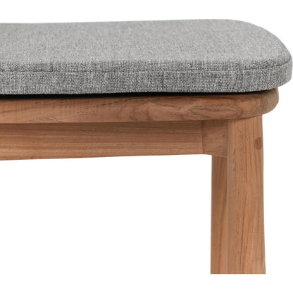 Aston Natural Teak Outdoor Dining Chair by Classic Home in natural. Made from teak wood, 100% olefin in a transitional style.