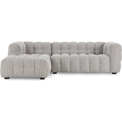 Walter Two-Piece Left Chaise Sectional by Classic Home in taupe. Made from 100% polyester, rubberwood in a transitional style.