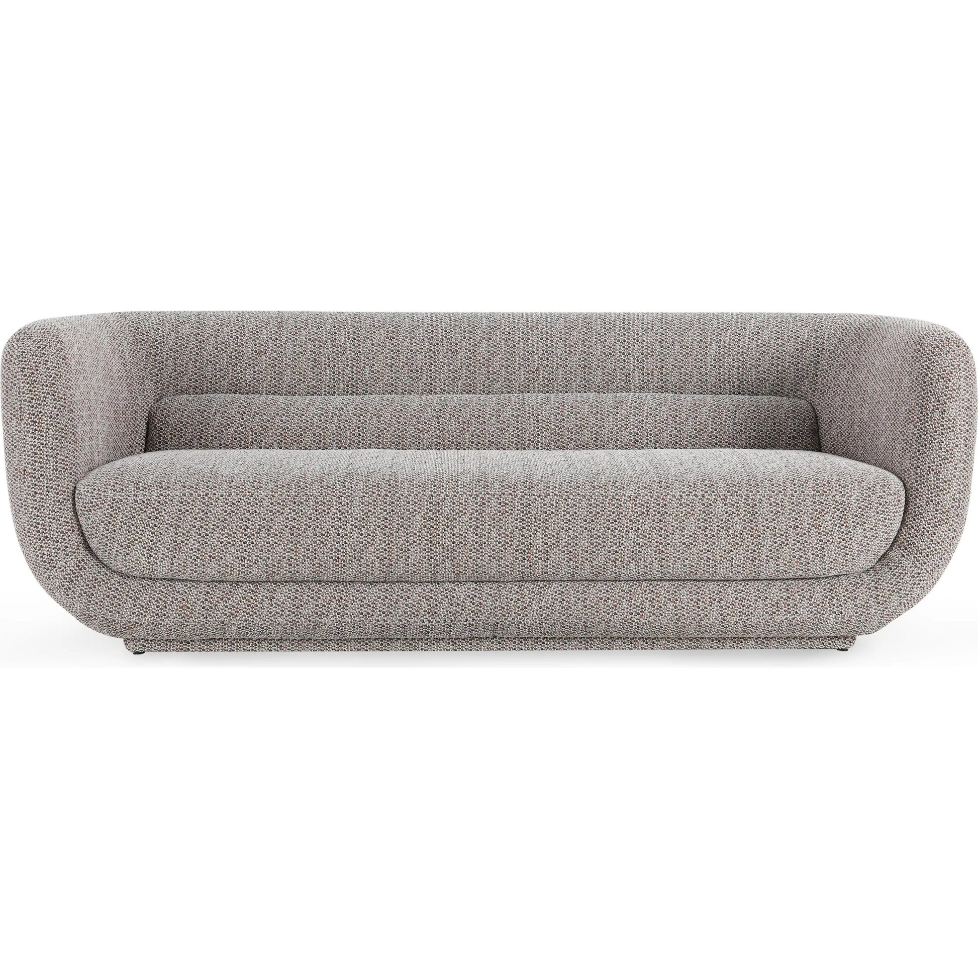 Nico 93" Brick Curved Sofa by Classic Home. Made from 100% polyester in a transitional style.
