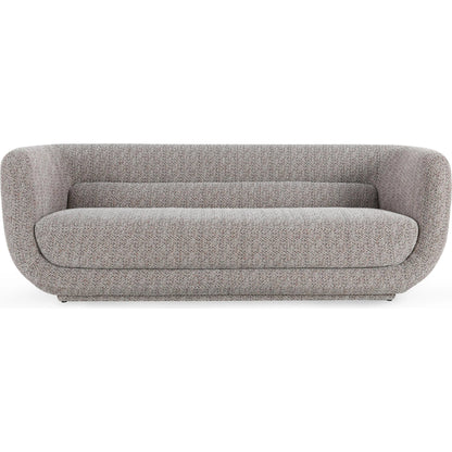 Nico 93" Brick Curved Sofa by Classic Home. Made from 100% polyester in a transitional style.