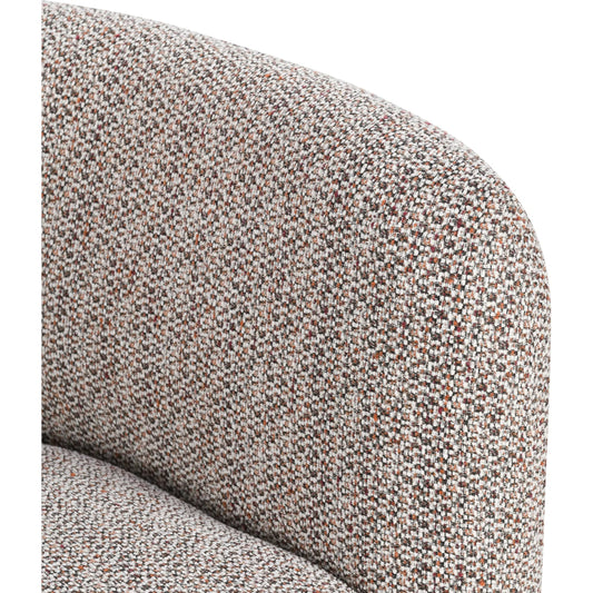 Nico 93" Brick Curved Sofa by Classic Home in brick. Made from unique in a unique style.