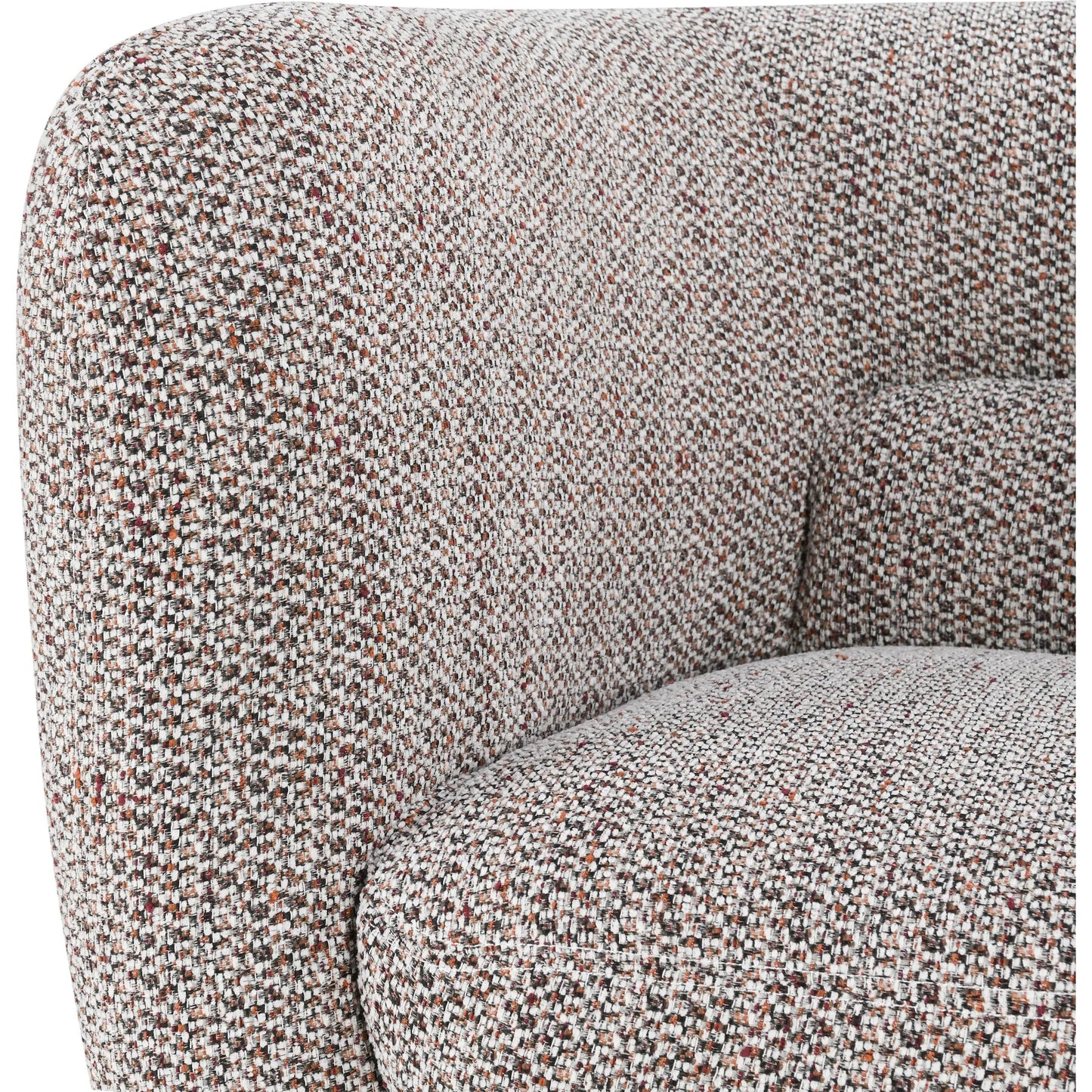 009 SI-2237302 | Closeup | Nico 93" Brick Curved Sofa by Classic Home. Made from 100% polyester in a transitional style.