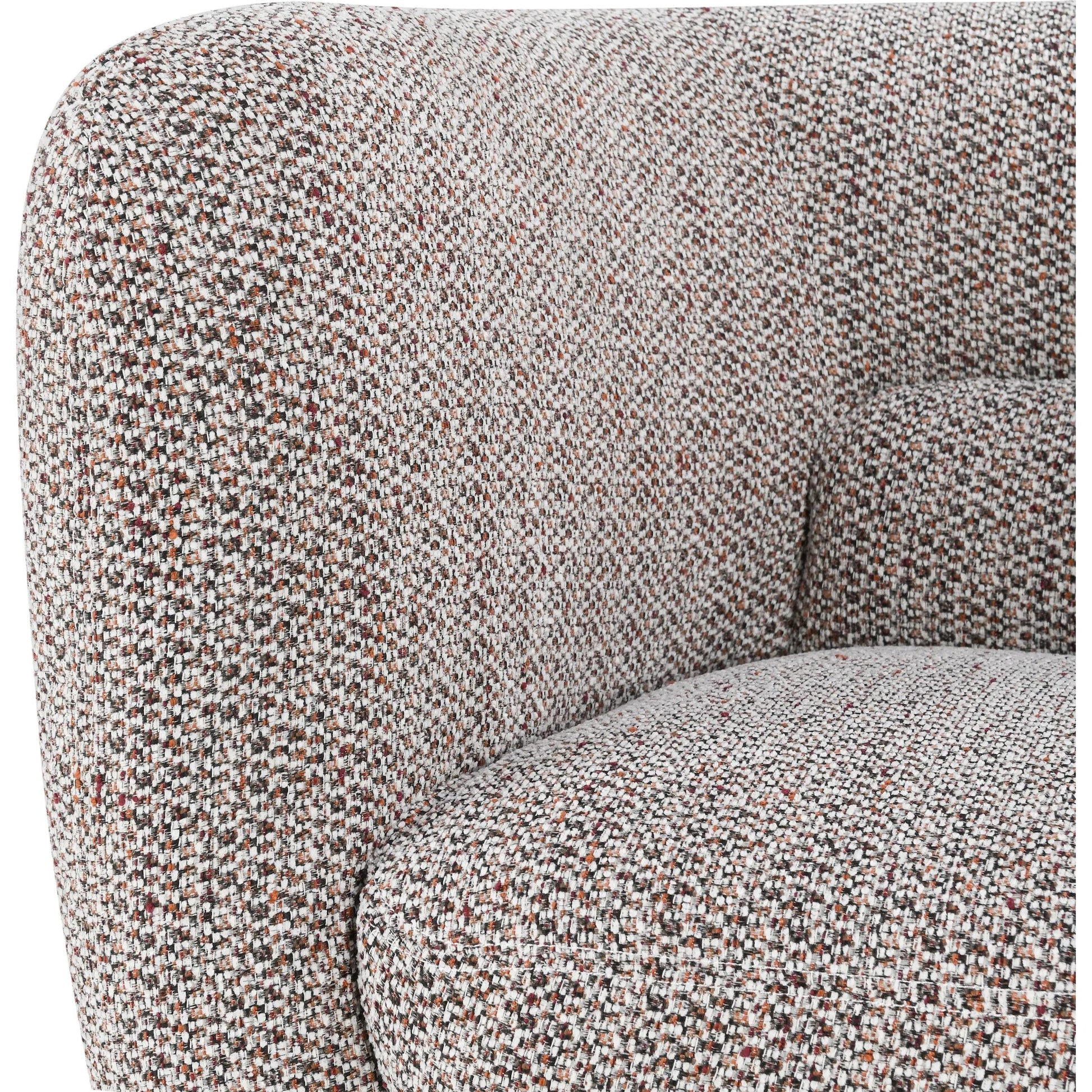 Nico 93" Brick Curved Sofa by Classic Home. Made from 100% polyester in a transitional style.