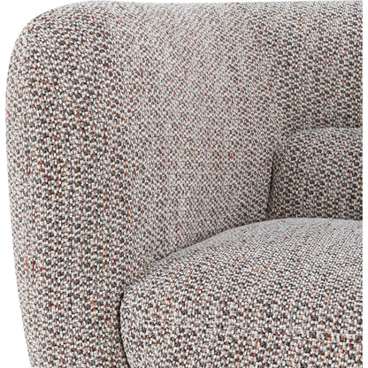 Nico 93" Brick Curved Sofa by Classic Home. Made from 100% polyester in a transitional style.