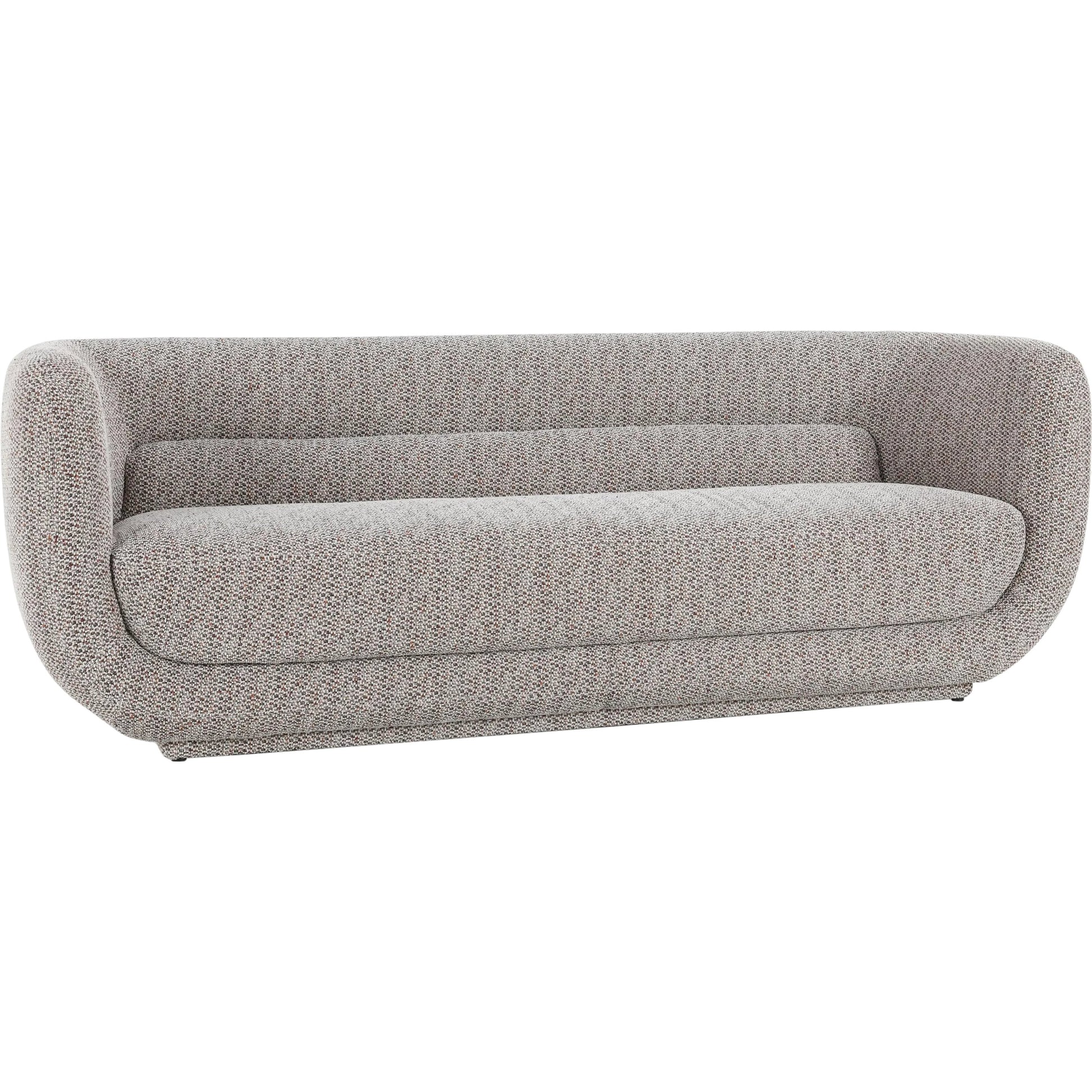 Nico 93" Brick Curved Sofa by Classic Home. Made from 100% polyester in a transitional style.