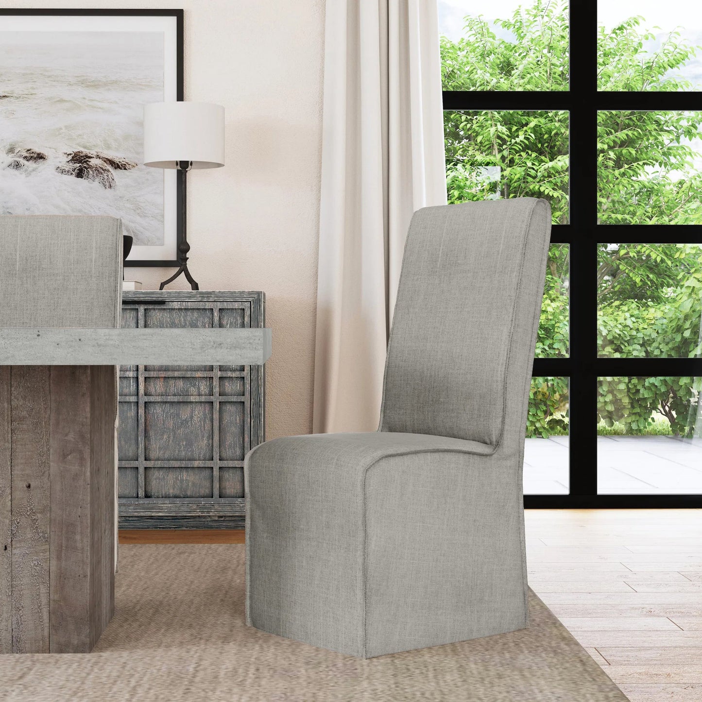 006 SI-2237305 | Lifestyle | Jordan Upholstered Fabric Dining Chair (Set of 2) by Classic Home. Made from unique in a transitional style.