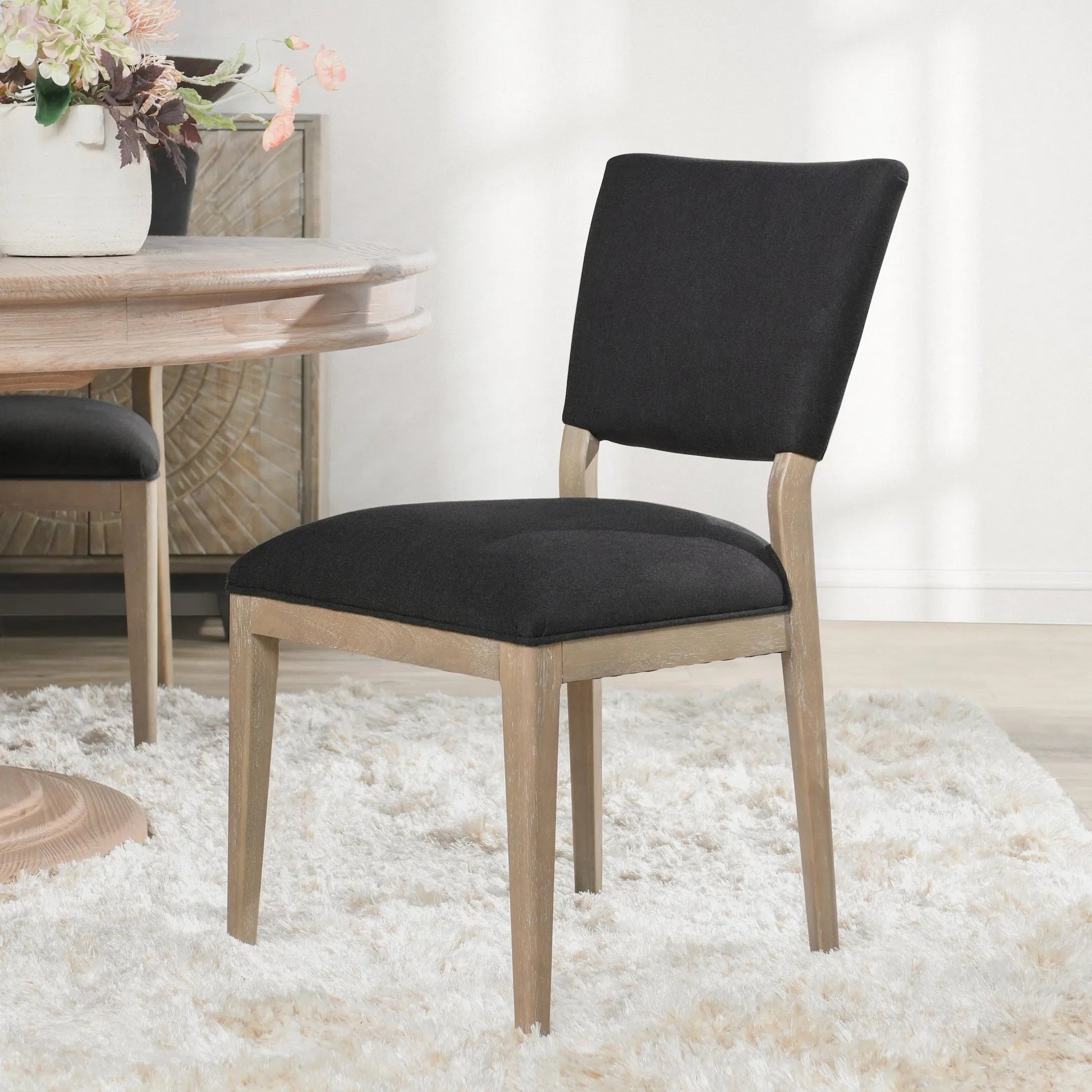 Phillip Upholstered Fabric Dining Chair (Set of 2) by Classic Home in gray. Made from unique in a modern style.