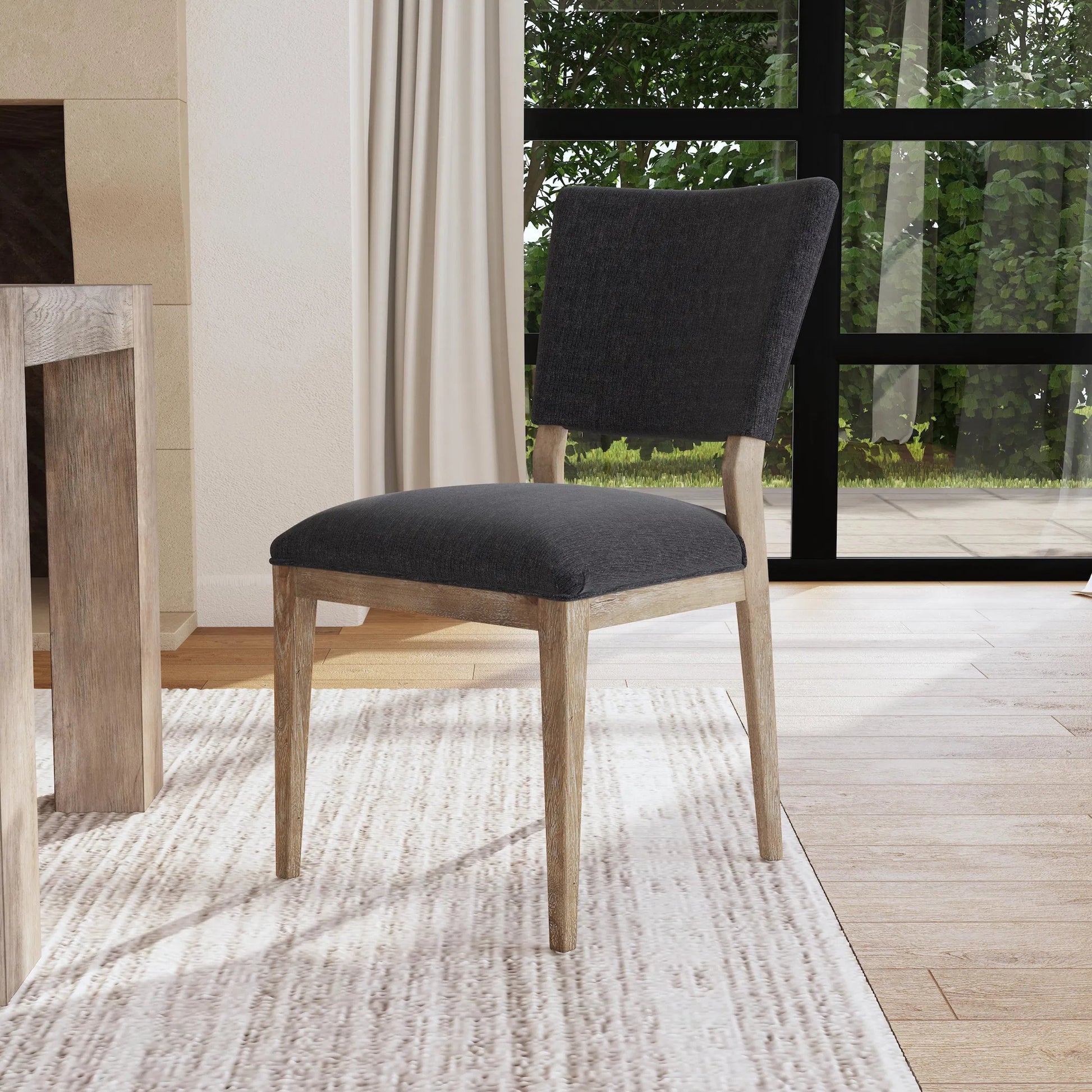 Phillip Upholstered Fabric Dining Chair (Set of 2) by Classic Home in gray. Made from unique in a modern style.