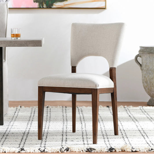 Mitchel Upholstered Fabric Dining Chair (Set of 2) by Classic Home in light beige. Made from unique in a transitional style.