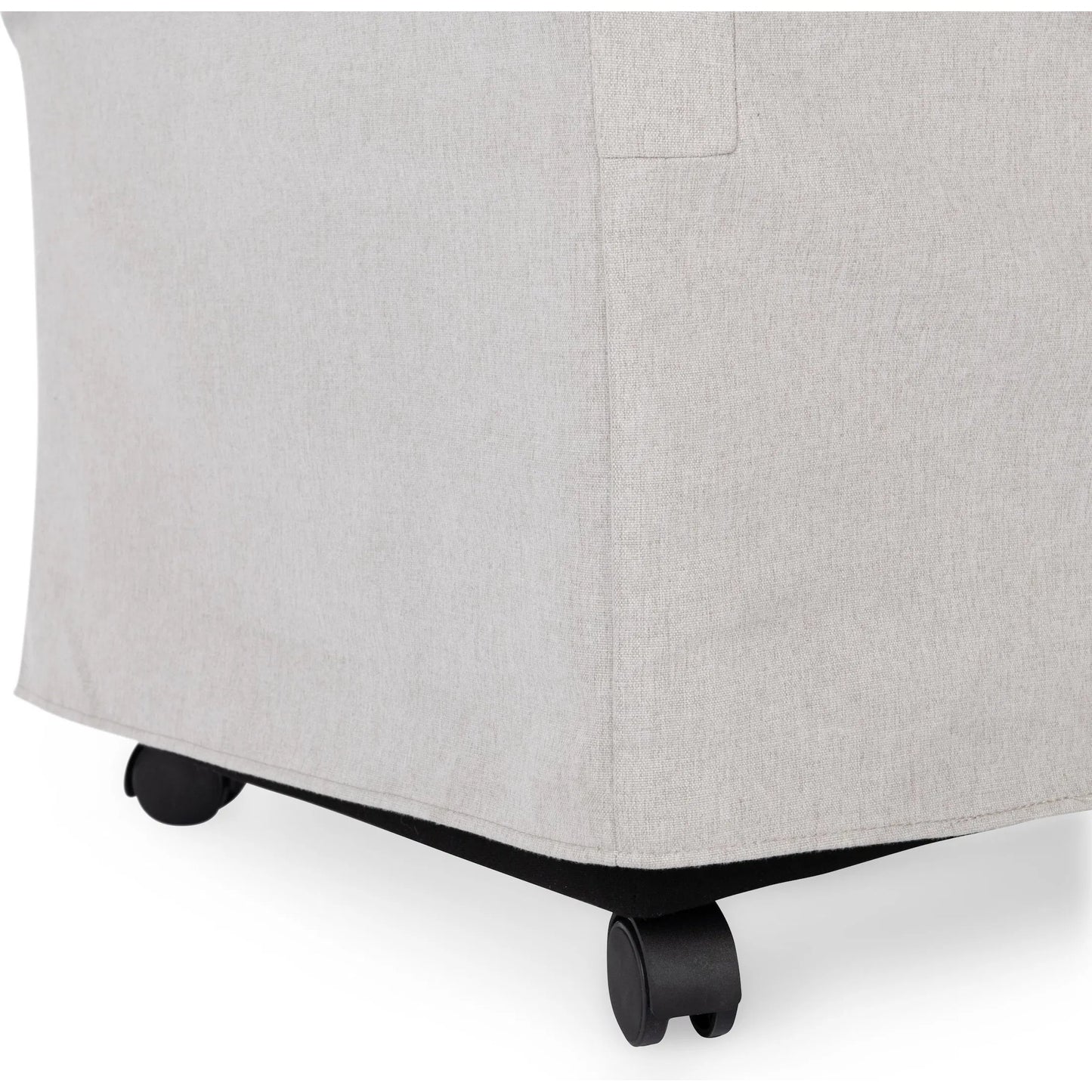 010 SI-2303344 | Closeup | Warwick Upholstered Rolling Dining Chair by Classic Home. Made from 100% polyester in a unique style.