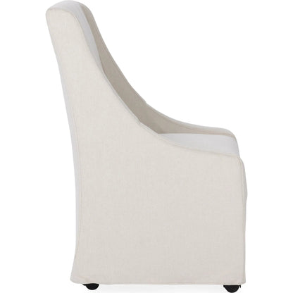 Warwick Upholstered Rolling Dining Chair by Classic Home. Made from 100% polyester in a unique style.