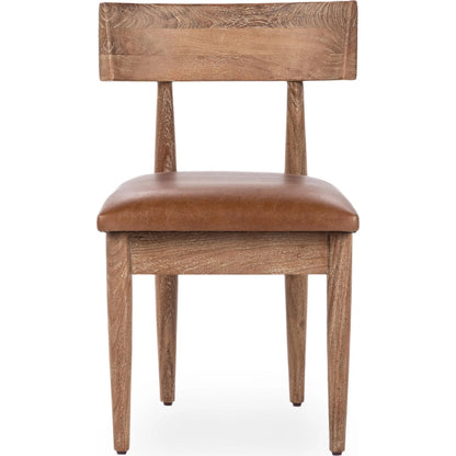 Alvaro Dining Chairs (Set of 2) by Classic Home in golden wheat. Made from acacia wood in a unique style.