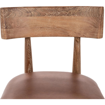 Alvaro Dining Chairs (Set of 2) by Classic Home in golden wheat. Made from acacia wood in a unique style.