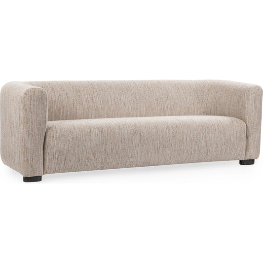 Andara Upholstered Fabric Sofa by Classic Home in beige. Made from 90% polyester, 10% linen in a unique style.