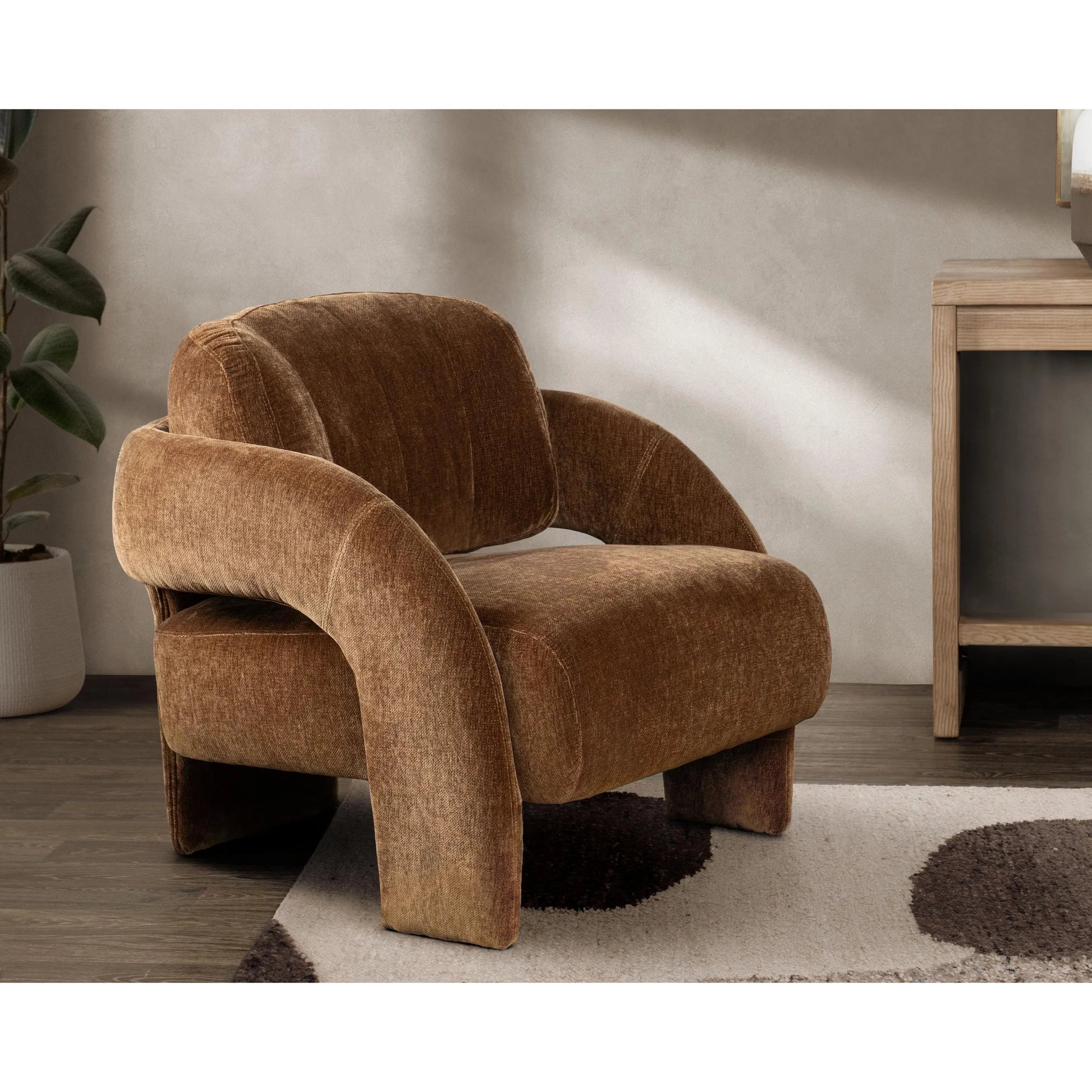 Salino Upholstered Fabric Lounge Accent Chair by Classic Home. Made from 100% polyester, rubber wood in a unique style.