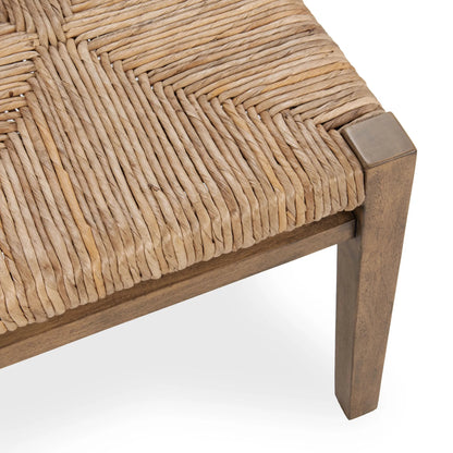 Meryn Dining Chair (Set of 2) by Kosas Home in brown wash. Made from banana bark, mahogany wood in a transitional style.