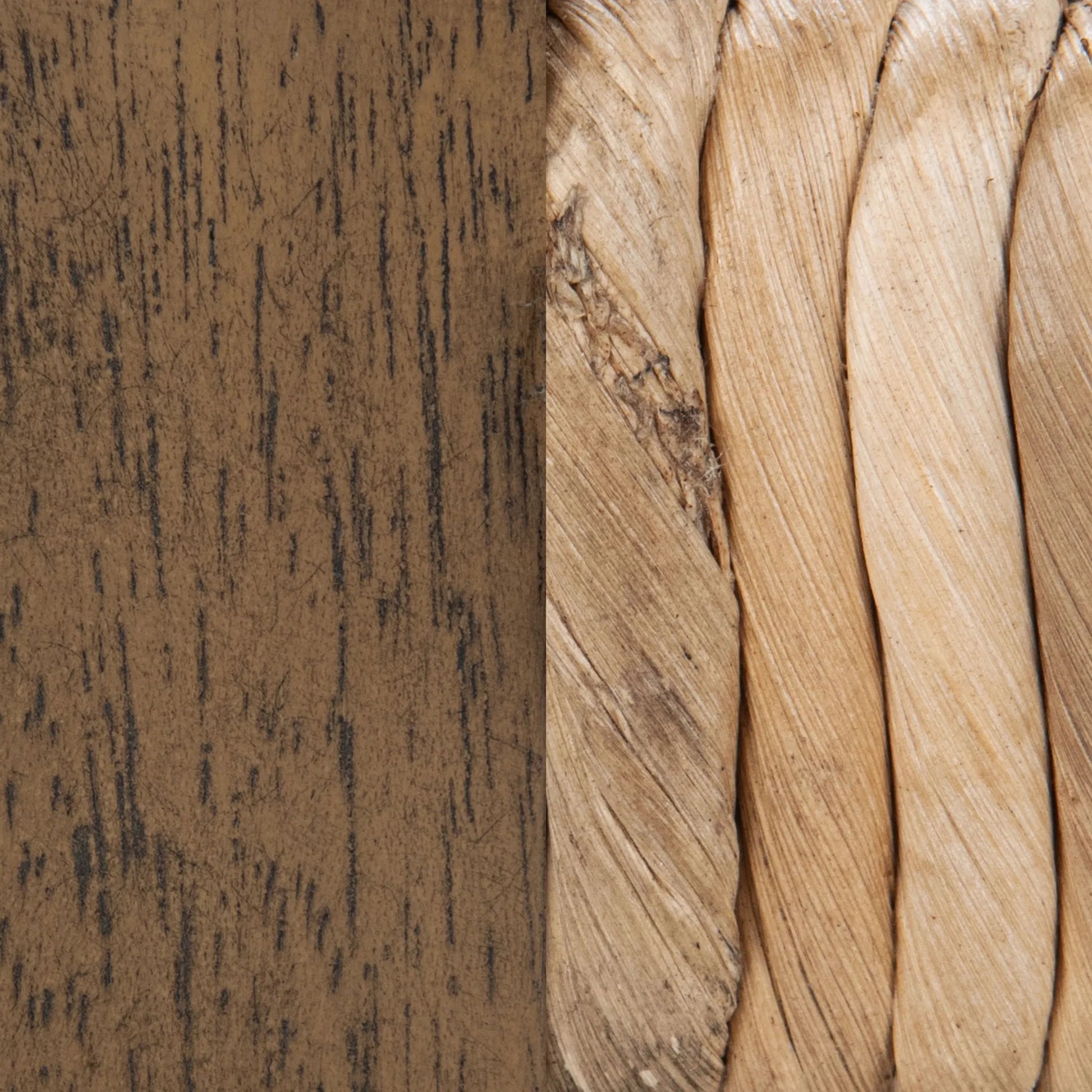 Meryn Dining Chair (Set of 2) by Kosas Home in brown wash. Made from banana bark, mahogany wood in a transitional style.