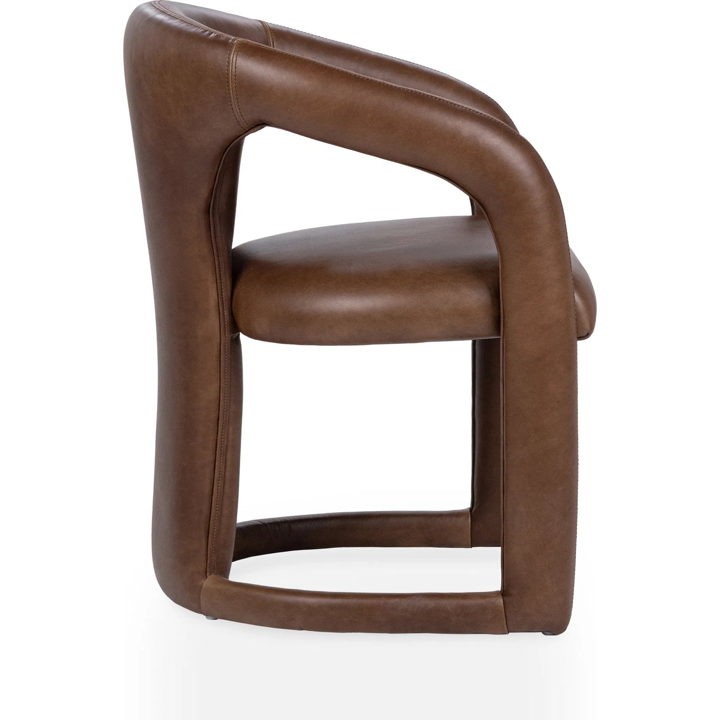 002 SI-2518861 | Additional Silo | Archie Dining Chair by Classic Home in bison brown. Made from top grain leather in a traditional style.