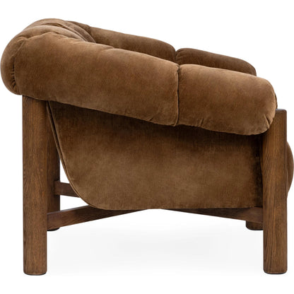 Sansa Accent Chair by Classic Home. Made from 100% polyester, oak wood in a eclectic & global style.