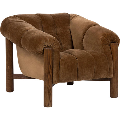 Sansa Accent Chair by Classic Home. Made from 100% polyester, oak wood in a eclectic & global style.
