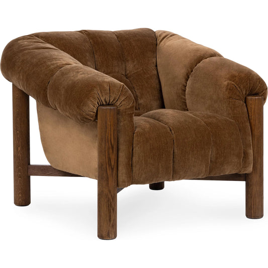 Sansa Accent Chair by Classic Home. Made from 100% polyester, oak wood in a eclectic & global style.