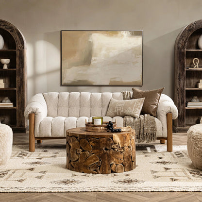 Sansa Sofa by Classic Home. Made from 100% polyester, oak wood in a eclectic & global style.