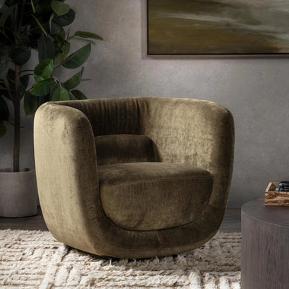Nico Accent Chair by Classic Home in olive green. Made from 100% polyester in a traditional style.