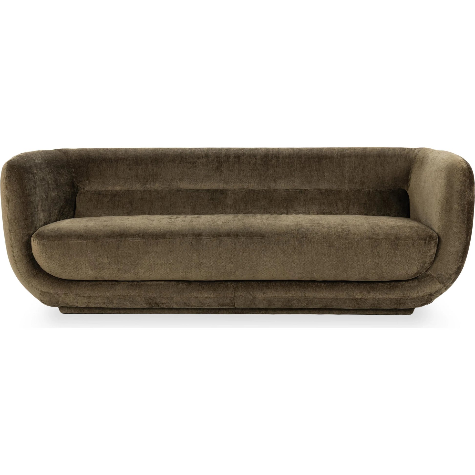 Nico 93" Brick Curved Sofa by Classic Home. Made from 100% polyester in a transitional style.