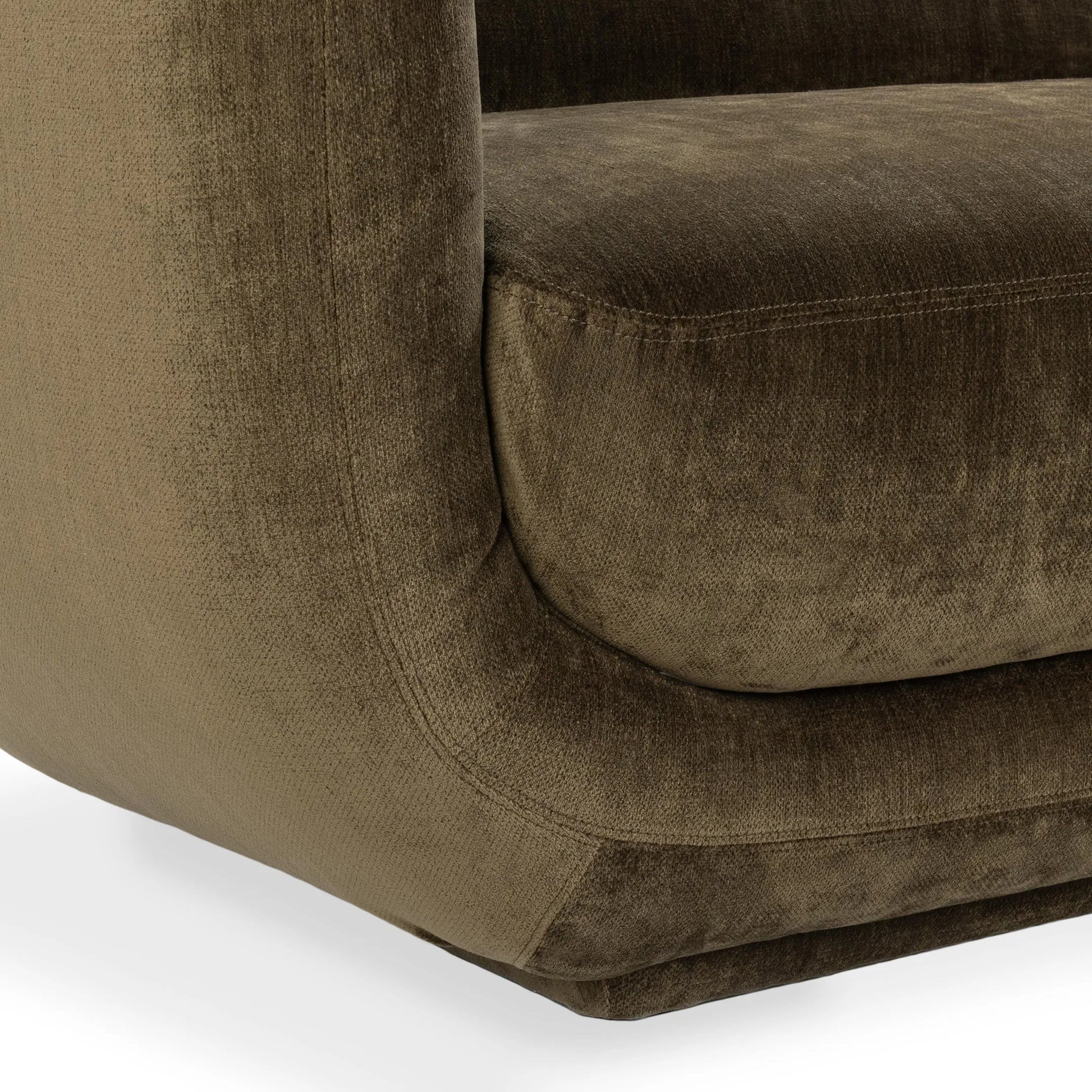 Nico 93" Brick Curved Sofa by Classic Home. Made from 100% polyester in a transitional style.