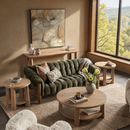 Sansa Sofa by Classic Home. Made from 100% polyester, oak wood in a eclectic & global style.