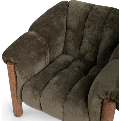 Sansa Accent Chair by Classic Home. Made from 100% polyester, oak wood in a eclectic & global style.