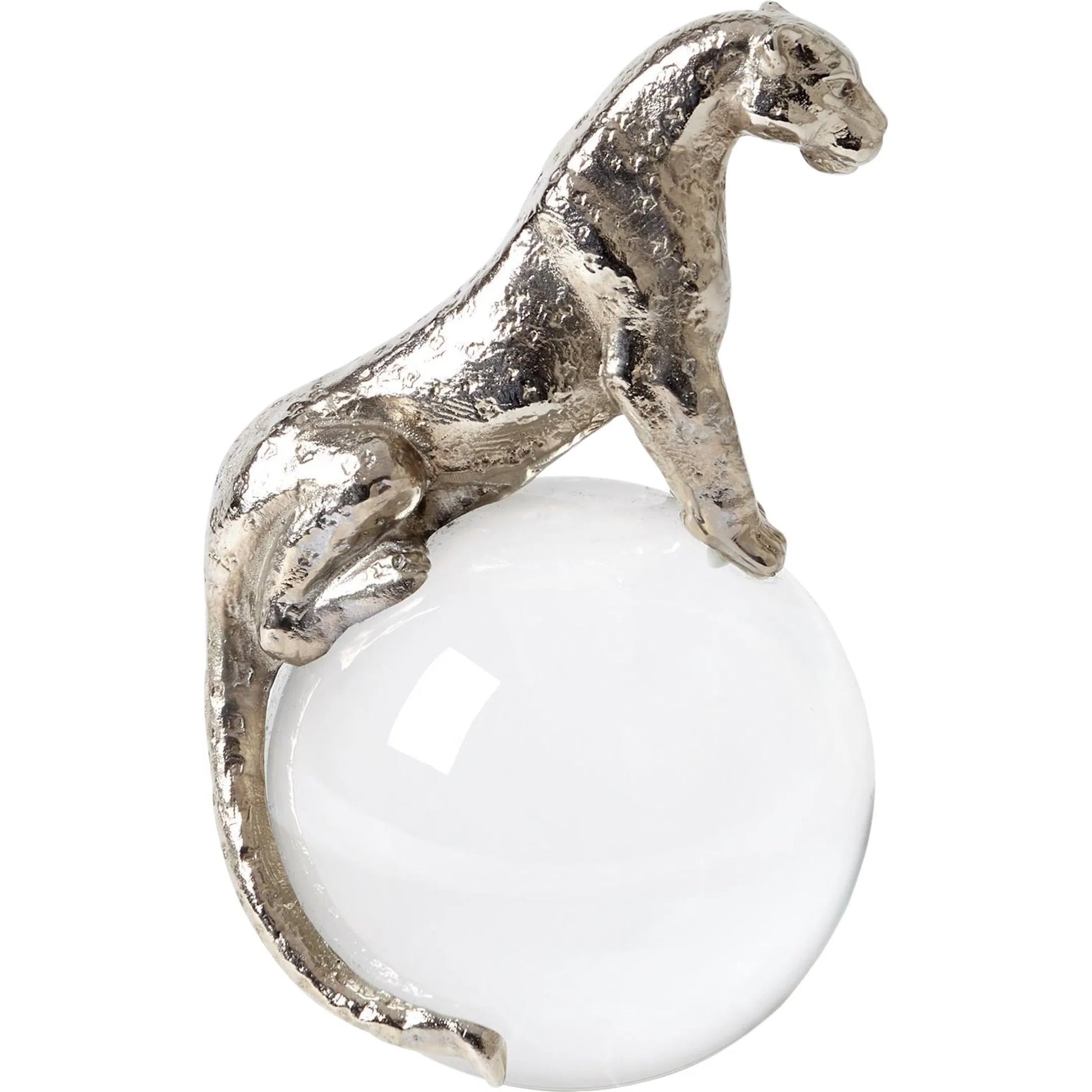 Jaguar on Crystal Ball by Global Views. Made from brass, crystal in a eclectic & global style.