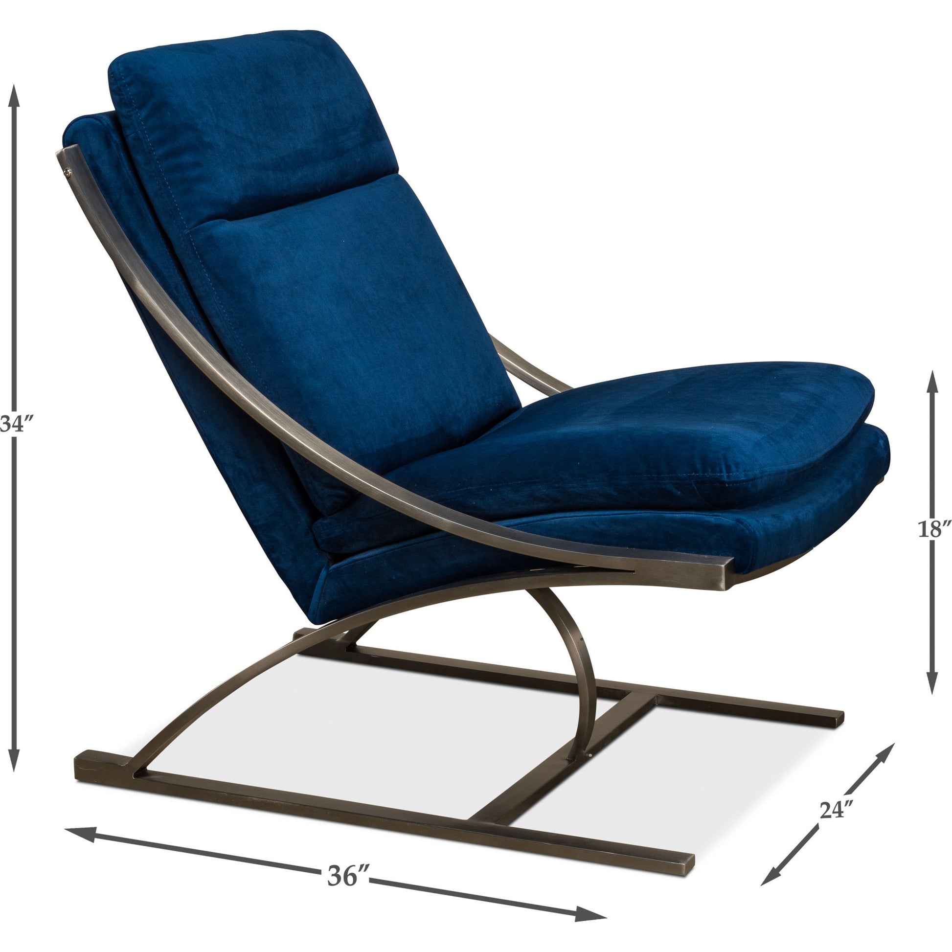 Mc Queen Chair by Sarreid Ltd. in brown and vintage cigar leather. Made from leather in a modern style.