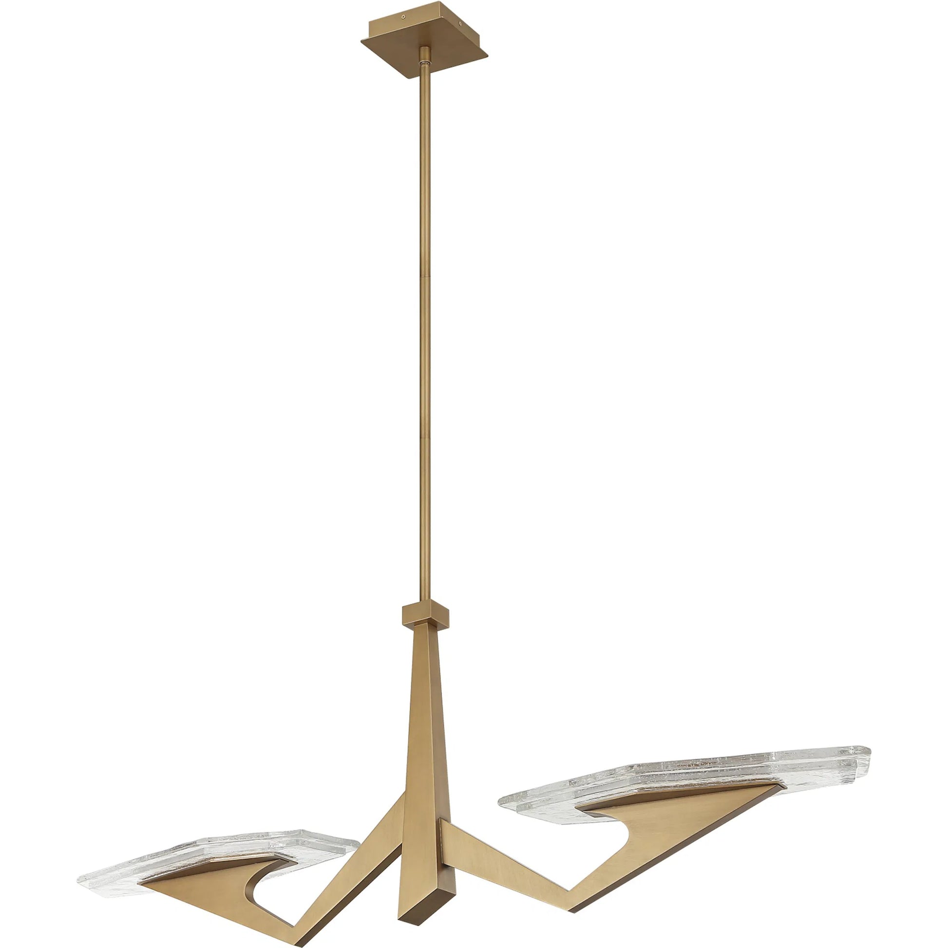 Down the Wrong Path Linear Chandelier by Varaluz in brass kisser. Made from unique in a modern style.