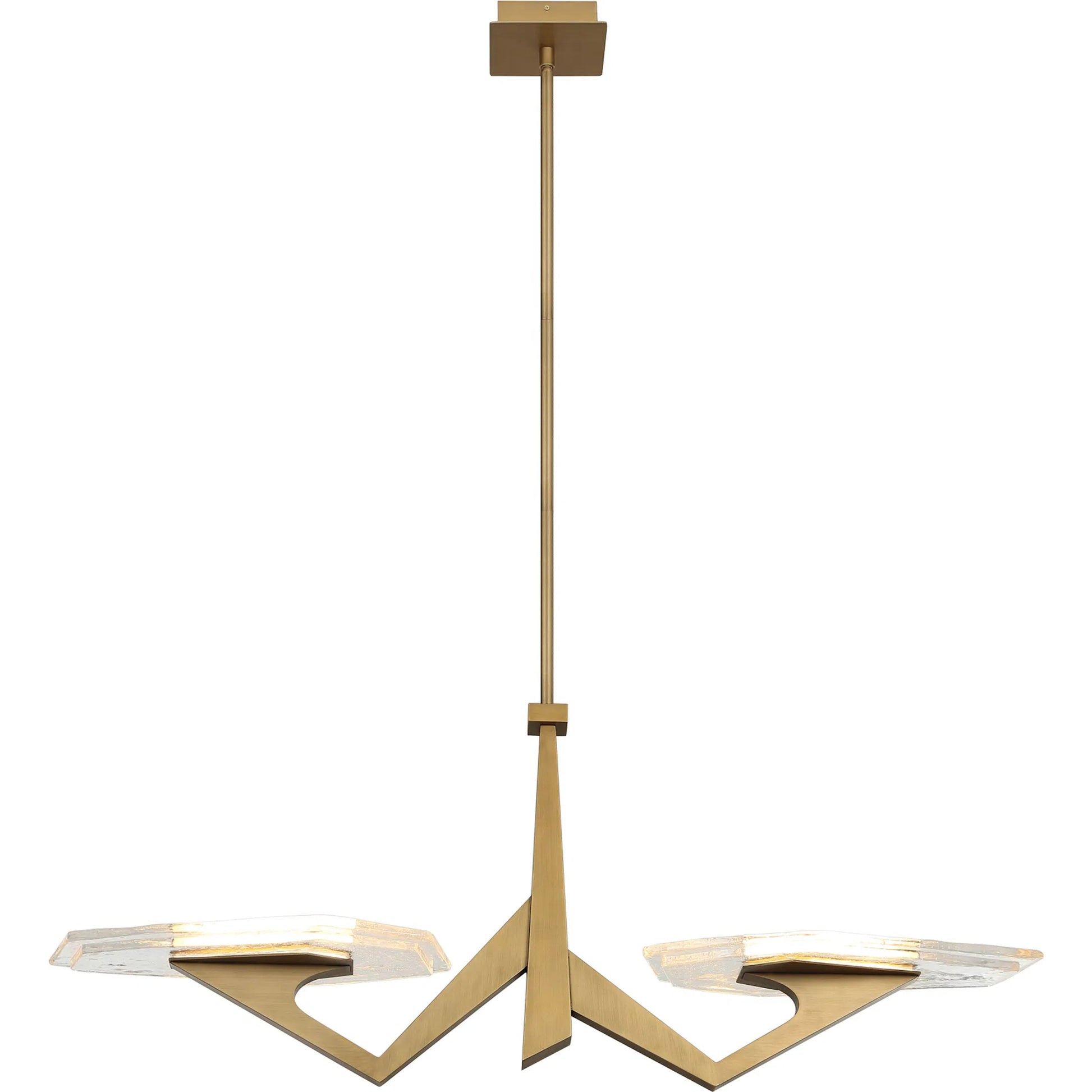 Down the Wrong Path Linear Chandelier by Varaluz in brass kisser. Made from unique in a modern style.