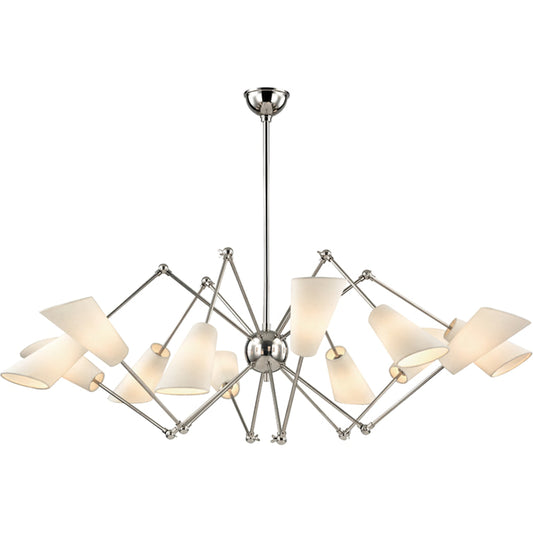Buckingham Chandelier by Hudson Valley. Made from steel in a modern style.