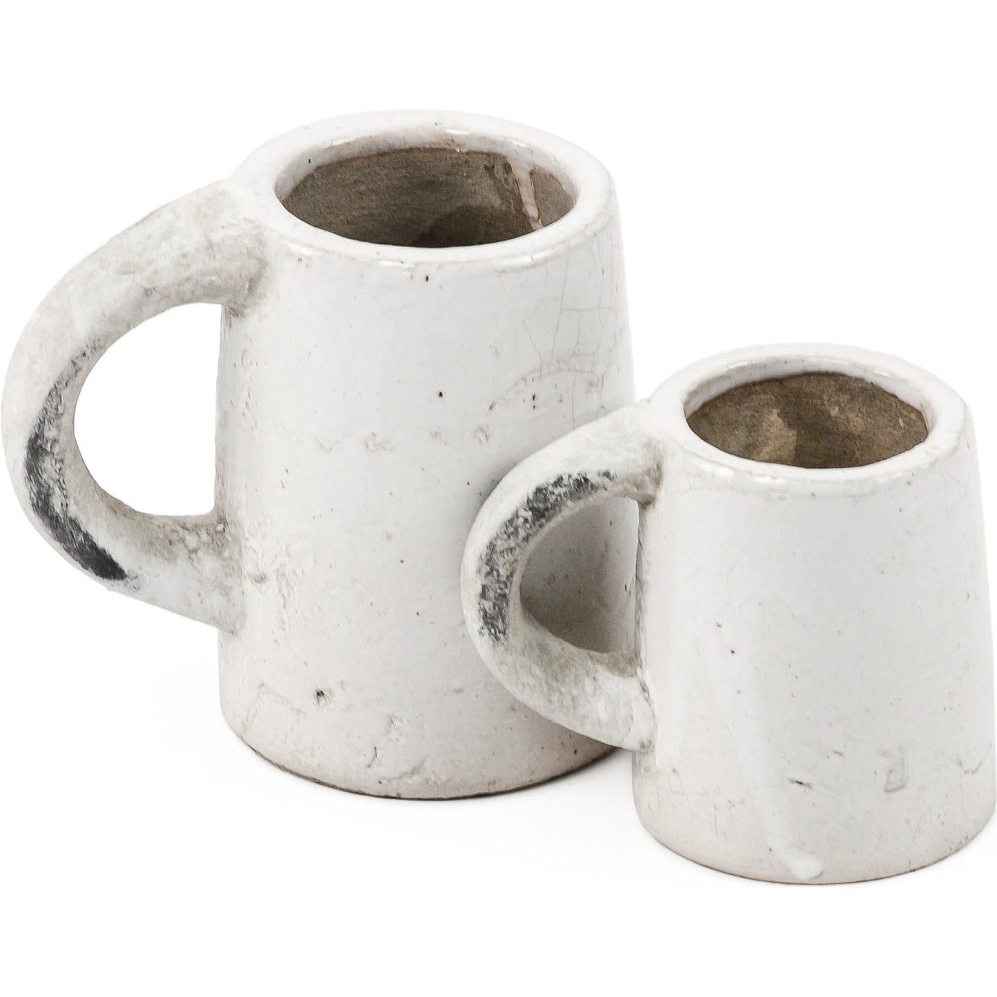 001 S-338079,S-338082 | Primary Silo | French Country Distressed Pitcher by Zentique in distressed white and stoneware. Made from stoneware in a modern style.