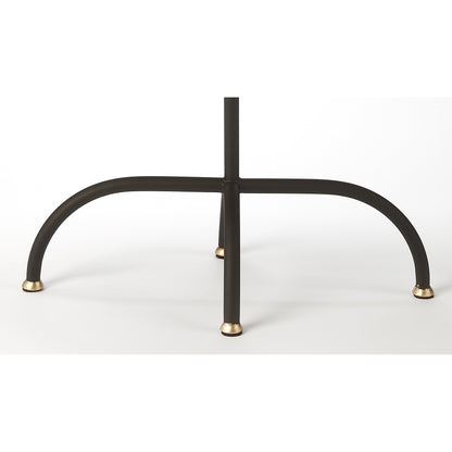 Cleo End Table by Butler Specialty Company in black and black gold. Made from iron, mdf in a modern style.