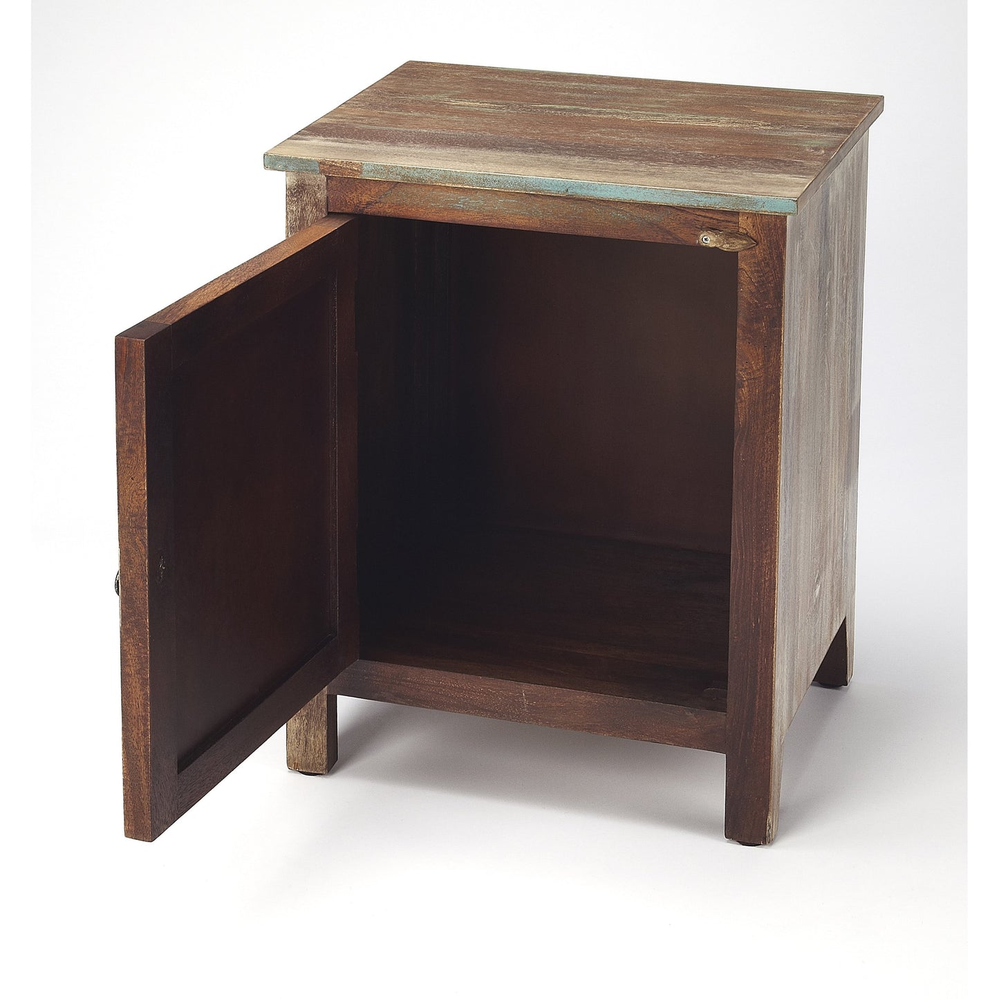 004 S-346371 | Additional Silo | Rustic Shutter Painted Accent Cabinet by Butler Specialty Company in multi-color and artifacts. Made from mango wood solids, distressed iron finished hardware in a coastal style.