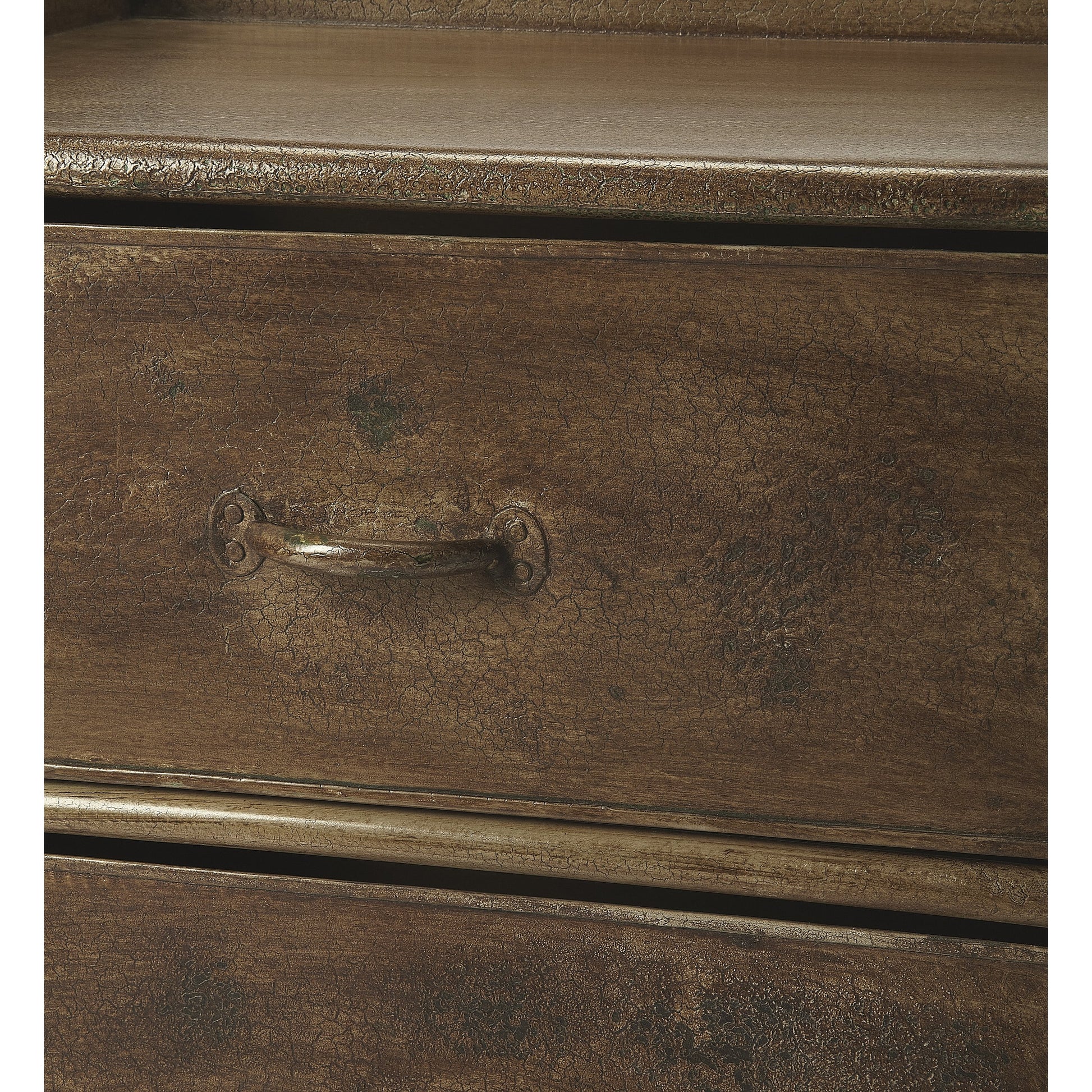 Cameron Industrial Chic Side Table by Butler Specialty Company in bronze and industrial chic. Made from iron in a modern style.