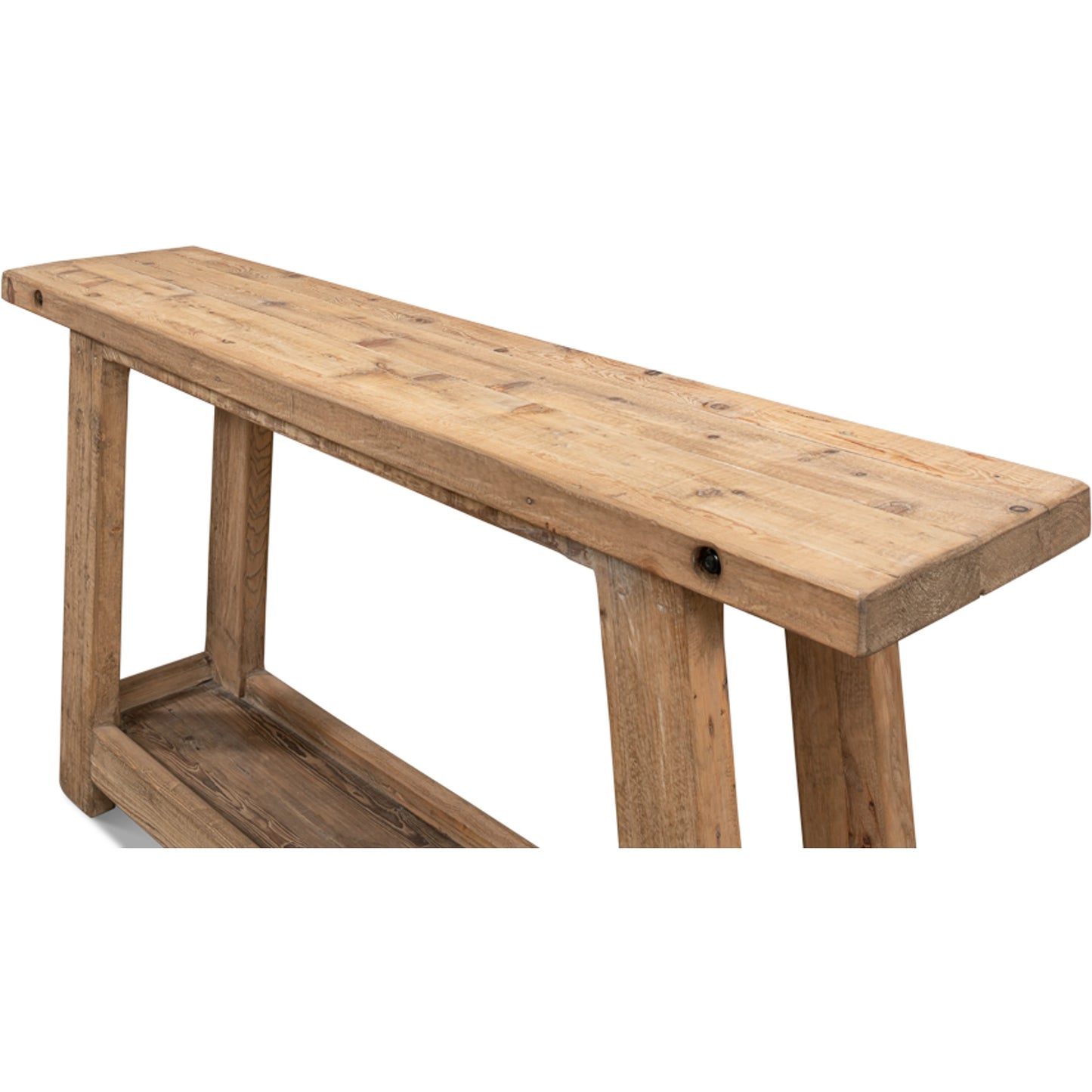 004 SR-857695 | Additional Silo | Farmhouse Kitchen Table by Sarreid Ltd. in brown and natural aged pine finish. Made from solid pine in a rustic style.