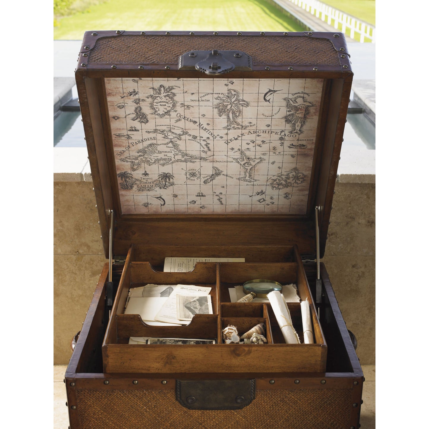 002 SR-836082 | Additional Silo | East Cove Trunk by Tommy Bahama Home. Made from unique in a traditional style.