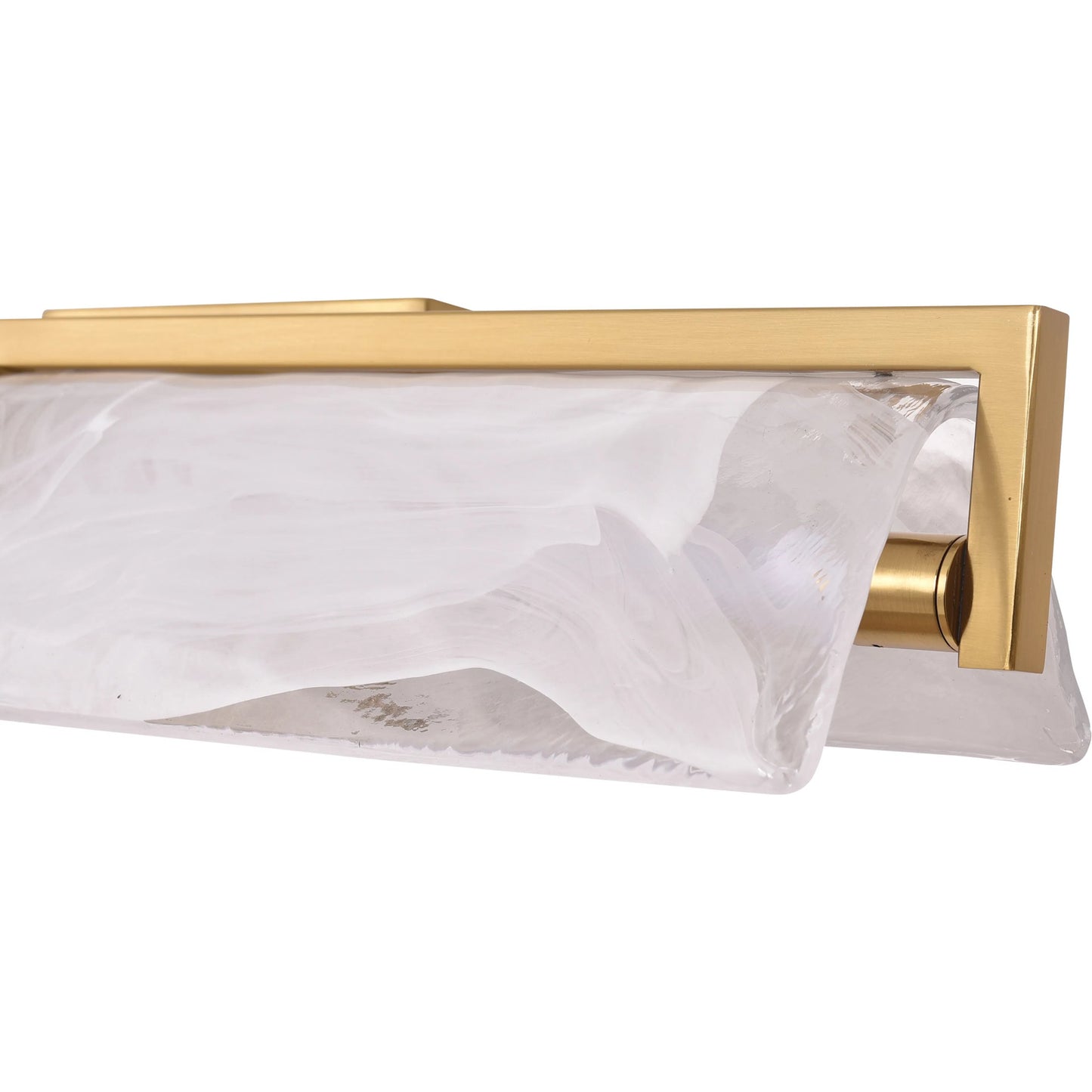 006 SI-2445101 | Closeup | Mingle Bath Sconce by Varaluz in satin brass. Made from unique in a modern style.